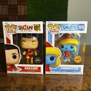 Funko POP! Chase Lot Of 2 Shazam & Smurfette